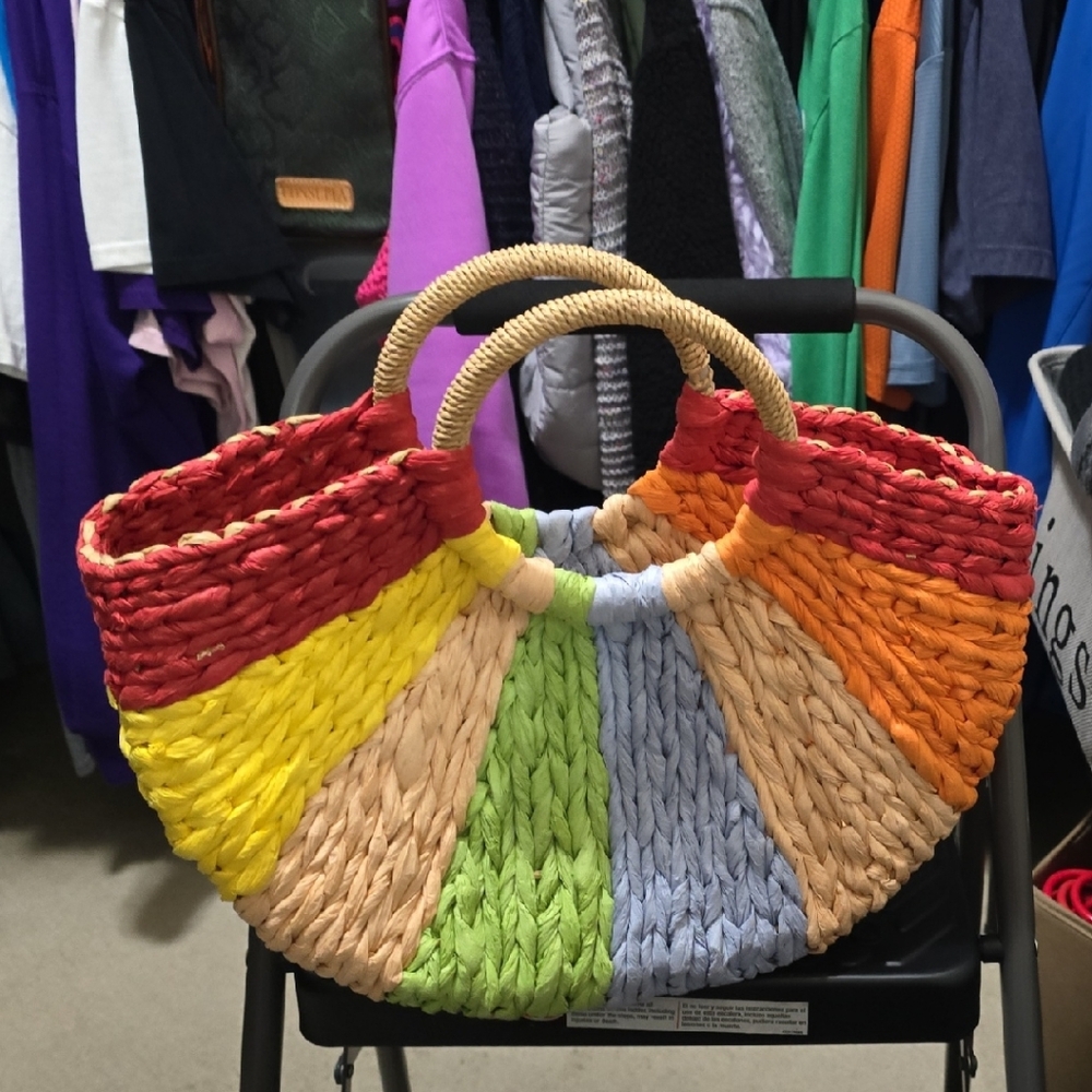 Colorful Woven Tote Bag